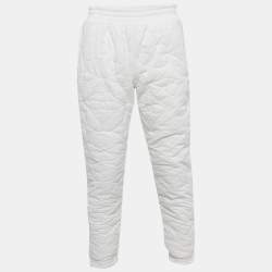 Louis Vuitton White Synthetic Monogram Quilted Trousers XL