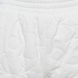 Louis Vuitton White Synthetic Monogram Quilted Trousers XL