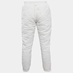 Louis Vuitton White Synthetic Monogram Quilted Trousers XL