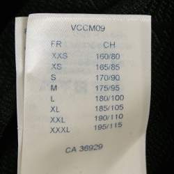 Louis Vuitton Black Monogram Textured Knit Zip Up Jacket S