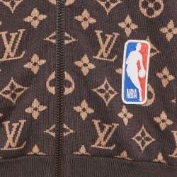 Louis Vuitton X NBA Brown Monogram Wool Knit Zip-Up Jacket M