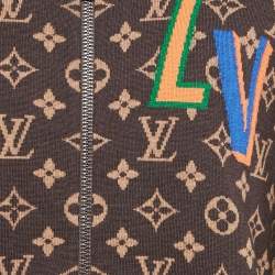 Louis Vuitton X NBA Brown Monogram Wool Knit Zip-Up Jacket M