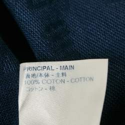 Louis Vuitton Blue Logo Print Cotton Pique Polo T-Shirt L