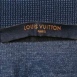 Louis Vuitton Blue Logo Print Cotton Pique Polo T-Shirt L