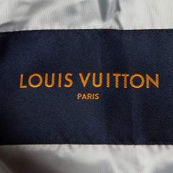 Pre Owned Louis Vuitton Grey Deer Skin Shearling Detail Jacket S