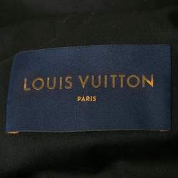 Louis Vuitton Faded Black Applique Detail Zip-Up Jacket XL
