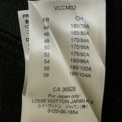 Louis Vuitton Faded Black Applique Detail Zip-Up Jacket XL