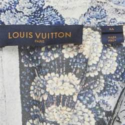 Pre Owned Louis Vuitton Blue DNA Tapestry Print Cotton Shirt M