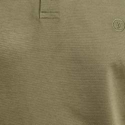Louis Vuitton Olive Green Cotton Pique Polo T-Shirt L