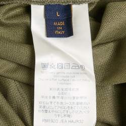 Louis Vuitton Olive Green Cotton Pique Polo T-Shirt L