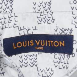 Louis Vuitton White Fading Damier Cotton Long Sleeve Shirt XL