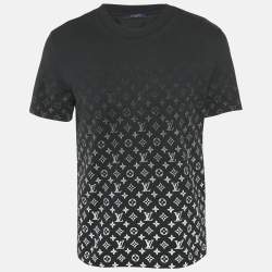 Louis Vuitton Black Cotton Gradient Monogram Print T-Shirt L