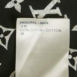 Louis Vuitton Black Cotton Gradient Monogram Print T-Shirt L