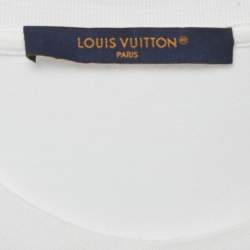 Louis Vuitton White Logo Embroidered Jersey Crew Neck T-Shirt L