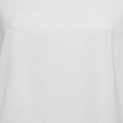 Louis Vuitton White Logo Embroidered Jersey Crew Neck T-Shirt L