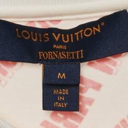 Louis Vuitton Red Printed Jersey Crew Neck T-Shirt M