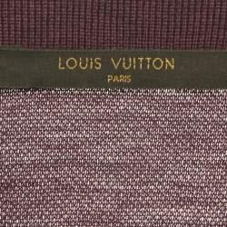 Pre Owned Louis Vuitton Burgundy Pique Cotton Polo T-Shirt M