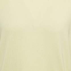 Pre Owned Louis Vuitton Yellow Cotton Knit Crewneck Sweatshirt XL