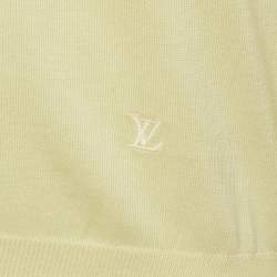Pre Owned Louis Vuitton Yellow Cotton Knit Crewneck Sweatshirt XL