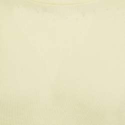 Pre Owned Louis Vuitton Yellow Cotton Knit Crewneck Sweatshirt XL