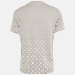 Pre Owned تي شيرت لوي فيتون قطن أسود بنقوش متدرجة مقاس كبير - لارج