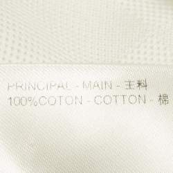 Pre Owned Louis Vuitton White Damier Jersey Crewneck T-Shirt S