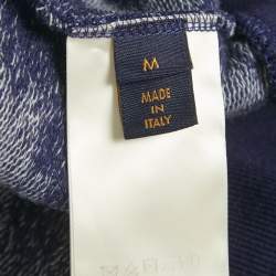 Pre Owned Louis Vuitton Blue Cotton Monogram Bandana Short-Sleeve Hoodie M