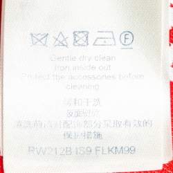 Pre Owned Louis Vuitton X Fornasetti Red Roman Bust Knit Hooded Jumper S