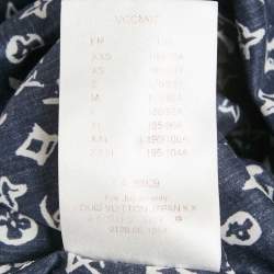 Pre Owned Louis Vuitton Blue Monogram Print Cotton Regular Fit Shirt M