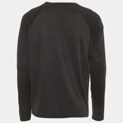 Pre Owned Louis Vuitton Brown Damier Jersey Raglan Sleeve T-Shirt XL