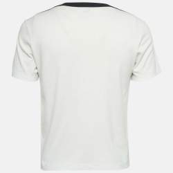 Pre Owned Louis Vuitton White Monogram Race Print Cotton Crewneck T-Shirt L