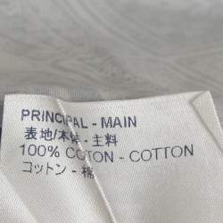 Pre Owned قميص لوي فيتون أكمام قصيرة شعار مطبوع أبيض وأزرق مقاس صغير (سمول)