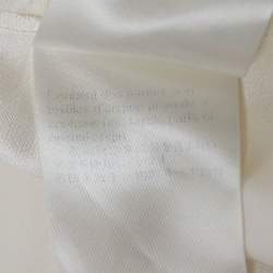 Pre Owned Louis Vuitton Cream Monogram Silk Long Sleeve Shirt M