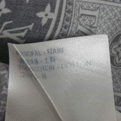 Pre Owned Louis Vuitton White/Blue LV Cards Print Cotton Shirt M