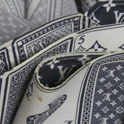 Pre Owned Louis Vuitton White/Blue LV Cards Print Cotton Shirt M