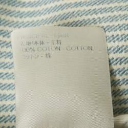 Pre Owned Louis Vuitton Blue Monogram & Watercolor Print Denim Oversized Shirt M