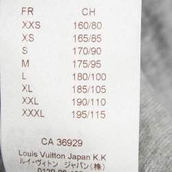 Pre Owned Louis Vuitton Grey Logo Plaque Cotton Track Suit S