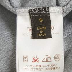 Pre Owned Louis Vuitton Grey Logo Plaque Cotton Track Suit S