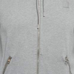 Pre Owned Louis Vuitton Grey Logo Plaque Cotton Track Suit S