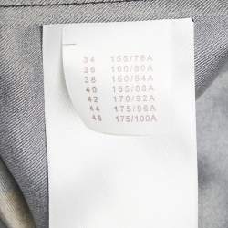 Pre Owned قميص لويس فيتون حرير أسود بطبعة مخططة وأزرار أمامية مقاس صغير