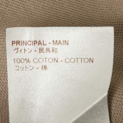 Pre Owned Louis Vuitton Greenish Grey Cotton Pique Polo T-Shirt S