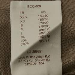 Pre Owned Louis Vuitton Greenish Grey Cotton Pique Polo T-Shirt S