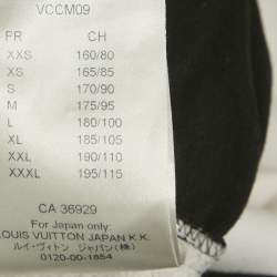 Pre Owned هودي قطن مونوغرام مونوكروم لويس فيتون مقاس كبير