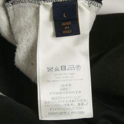 Pre Owned هودي قطن مونوغرام مونوكروم لويس فيتون مقاس كبير