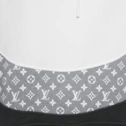 Pre Owned هودي قطن مونوغرام مونوكروم لويس فيتون مقاس كبير