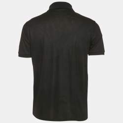 Pre Owned Louis Vuitton Black Cotton Pique Polo T-Shirt M