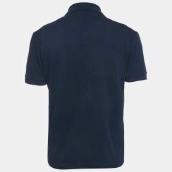 Pre Owned Louis Vuitton Blue Cotton Pique Polo T-Shirt M