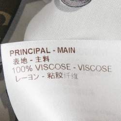 Pre Owned Louis Vuitton White Chain and Belt Print Crepe Regular Fit Shirt M