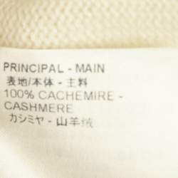 Pre Owned Louis Vuitton Cream Knit Monogram Crewneck Sweatshirt M