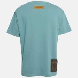 Pre Owned Louis Vuitton Aqua Green Cotton T-Shirt 4XL